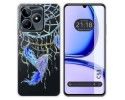 Funda Silicona Transparente para Realme C53 diseño Plumas Dibujos
