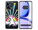 Funda Silicona Transparente para Realme C53 diseño Unicornio Dibujos