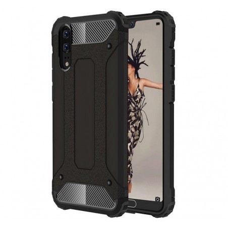 Funda Tipo Hybrid Tough Armor (Pc+Tpu) Negra para Huawei P20