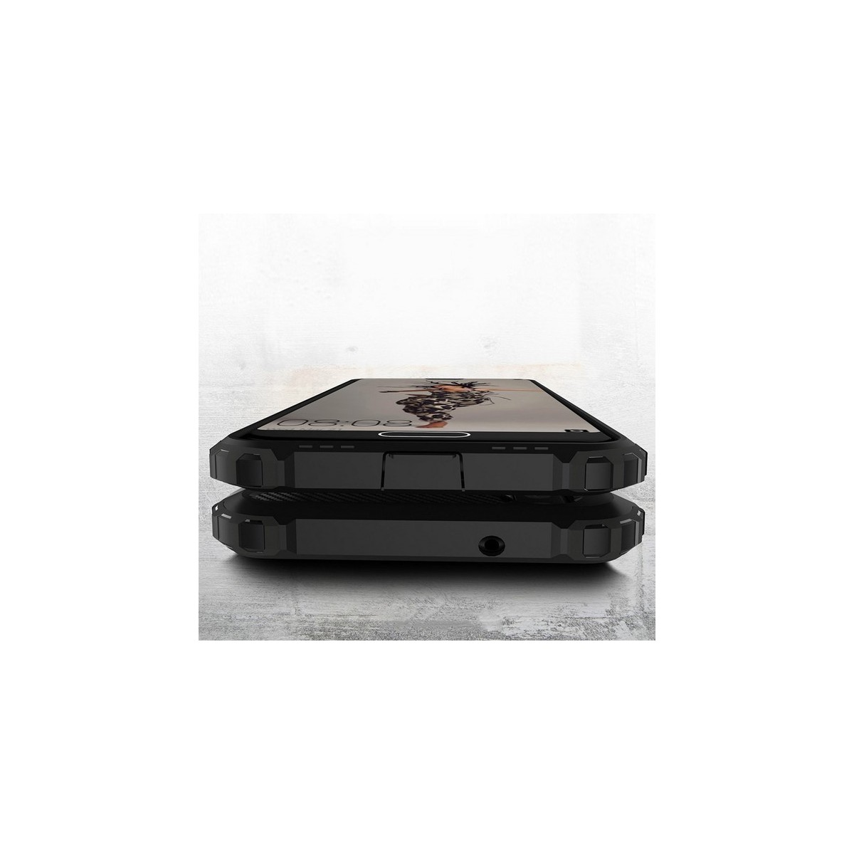 Funda Tipo Hybrid Tough Armor (Pc+Tpu) Negra para Huawei P20