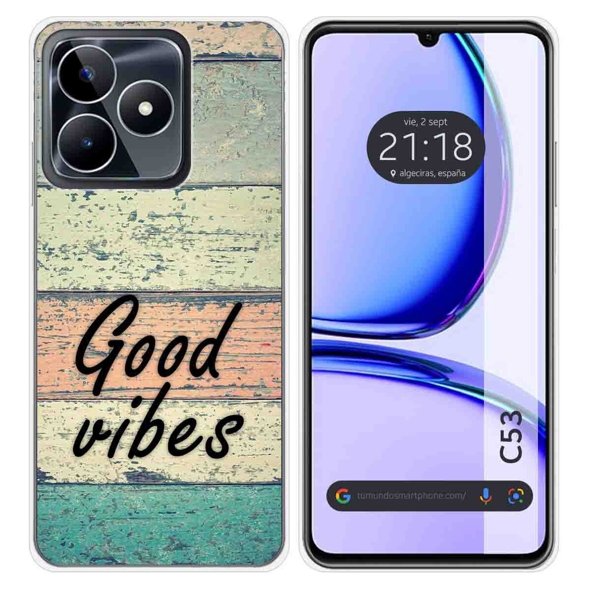 Funda Silicona para Realme C53 diseño Madera 01 Dibujos
