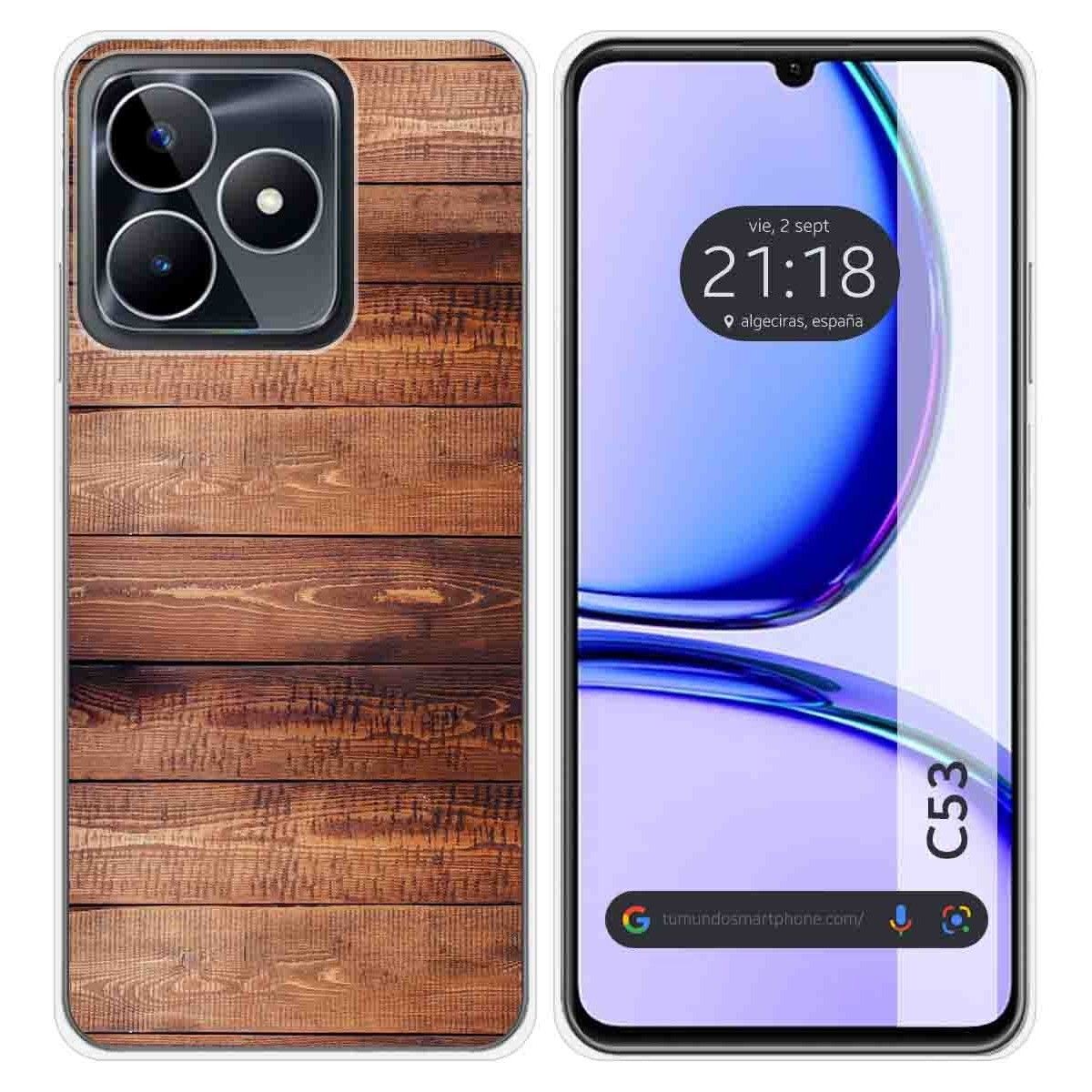 Funda Silicona para Realme C53 diseño Madera 02 Dibujos