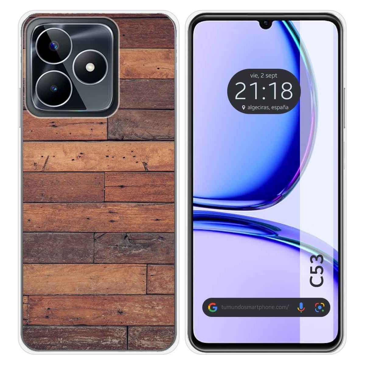 Funda Silicona para Realme C53 diseño Madera 03 Dibujos