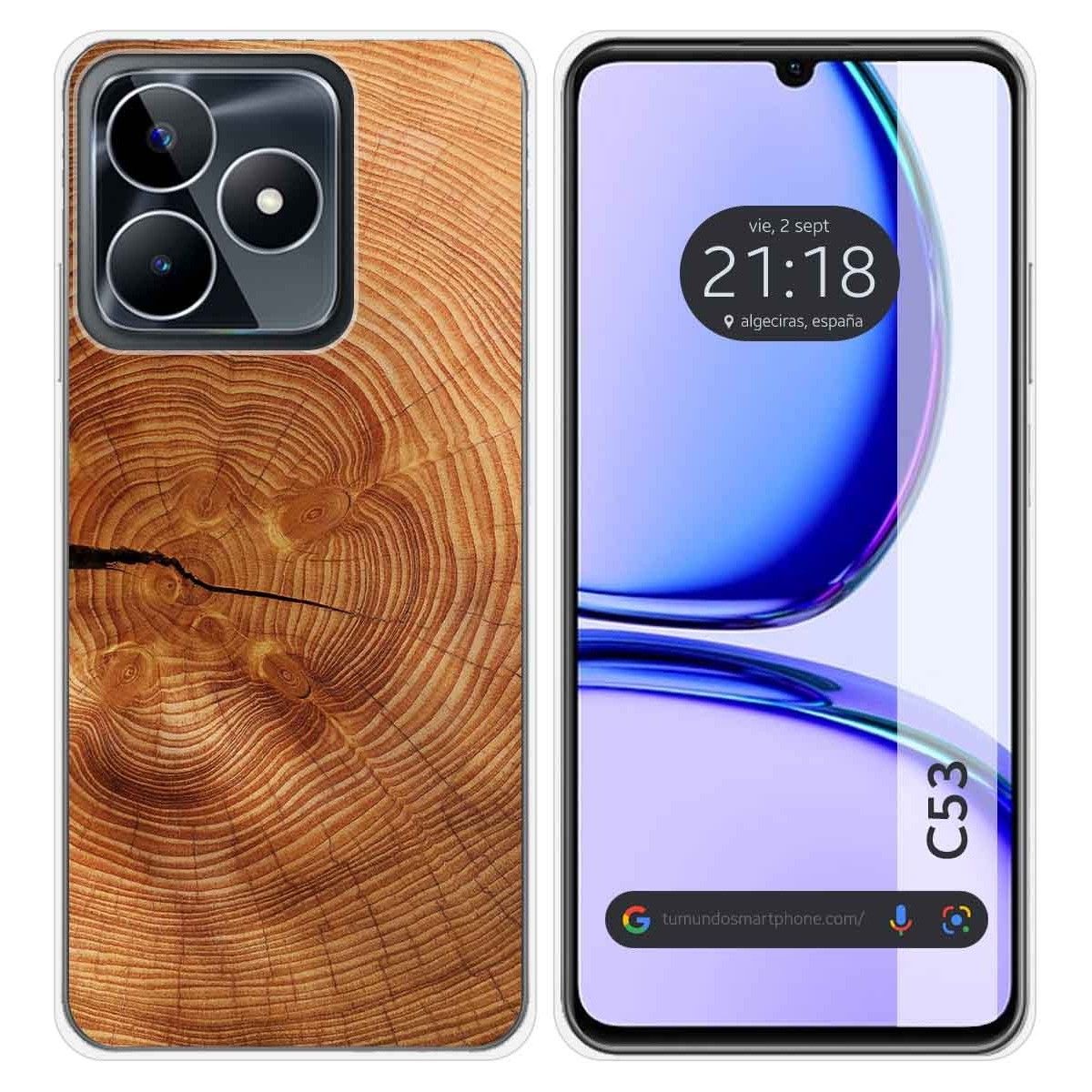 Funda Silicona para Realme C53 diseño Madera 04 Dibujos