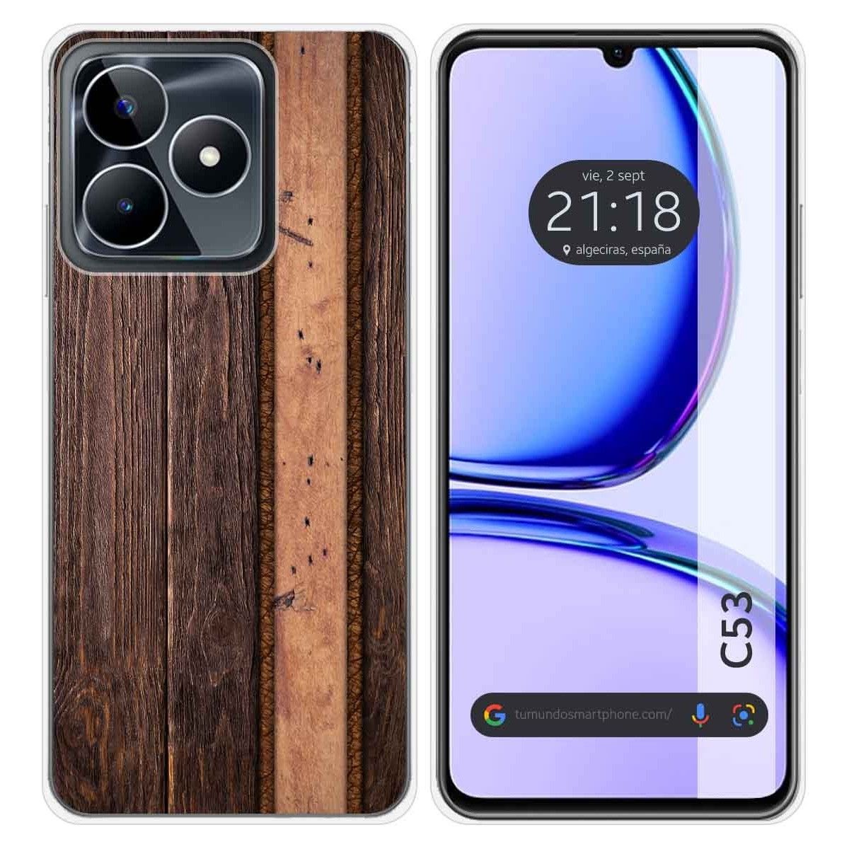 Funda Silicona para Realme C53 diseño Madera 05 Dibujos