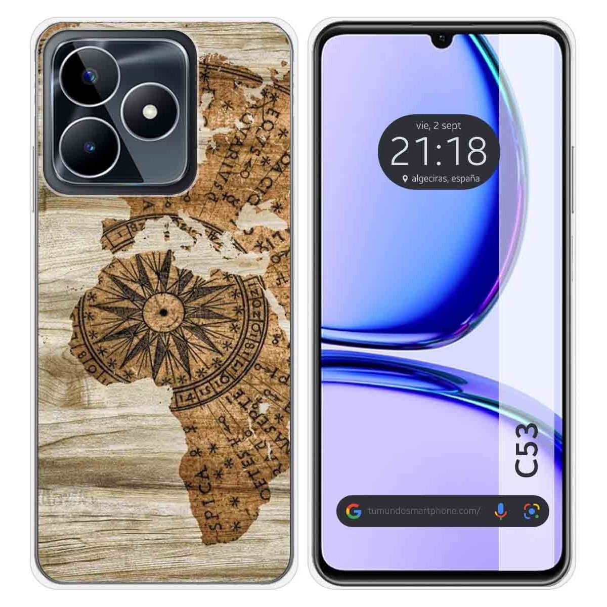 Funda Silicona para Realme C53 diseño Madera 07 Dibujos