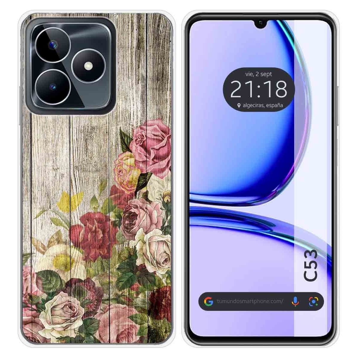 Funda Silicona para Realme C53 diseño Madera 08 Dibujos