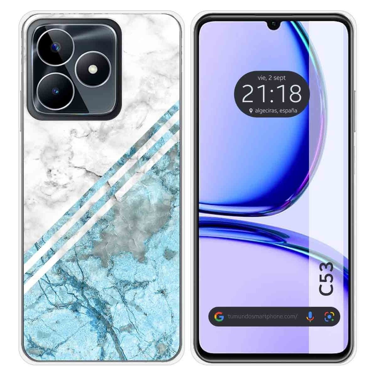 Funda Silicona para Realme C53 diseño Mármol 02 Dibujos