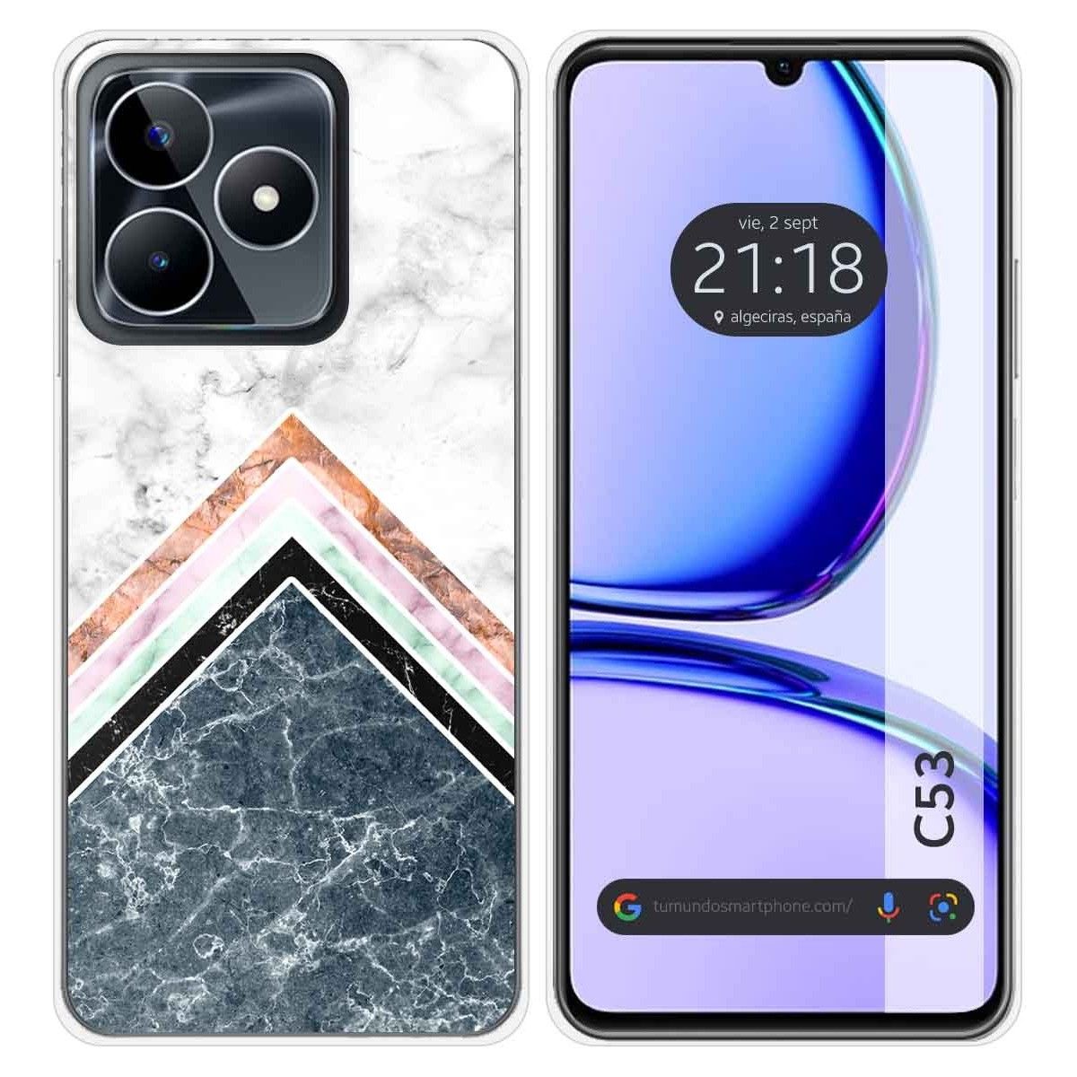 Funda Silicona para Realme C53 diseño Mármol 05 Dibujos
