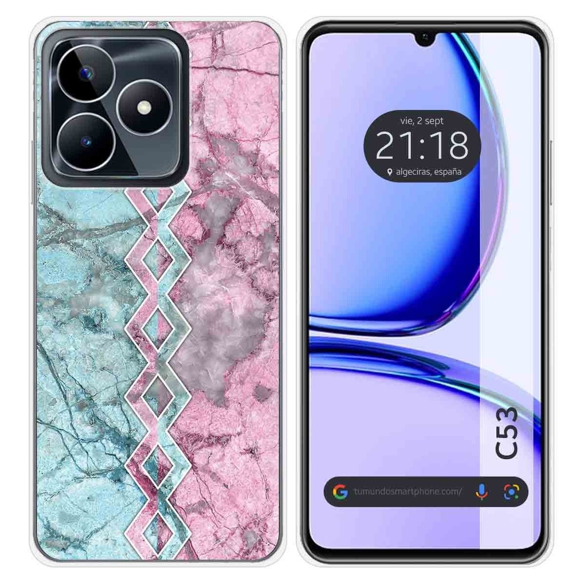 Funda Silicona para Realme C53 diseño Mármol 08 Dibujos