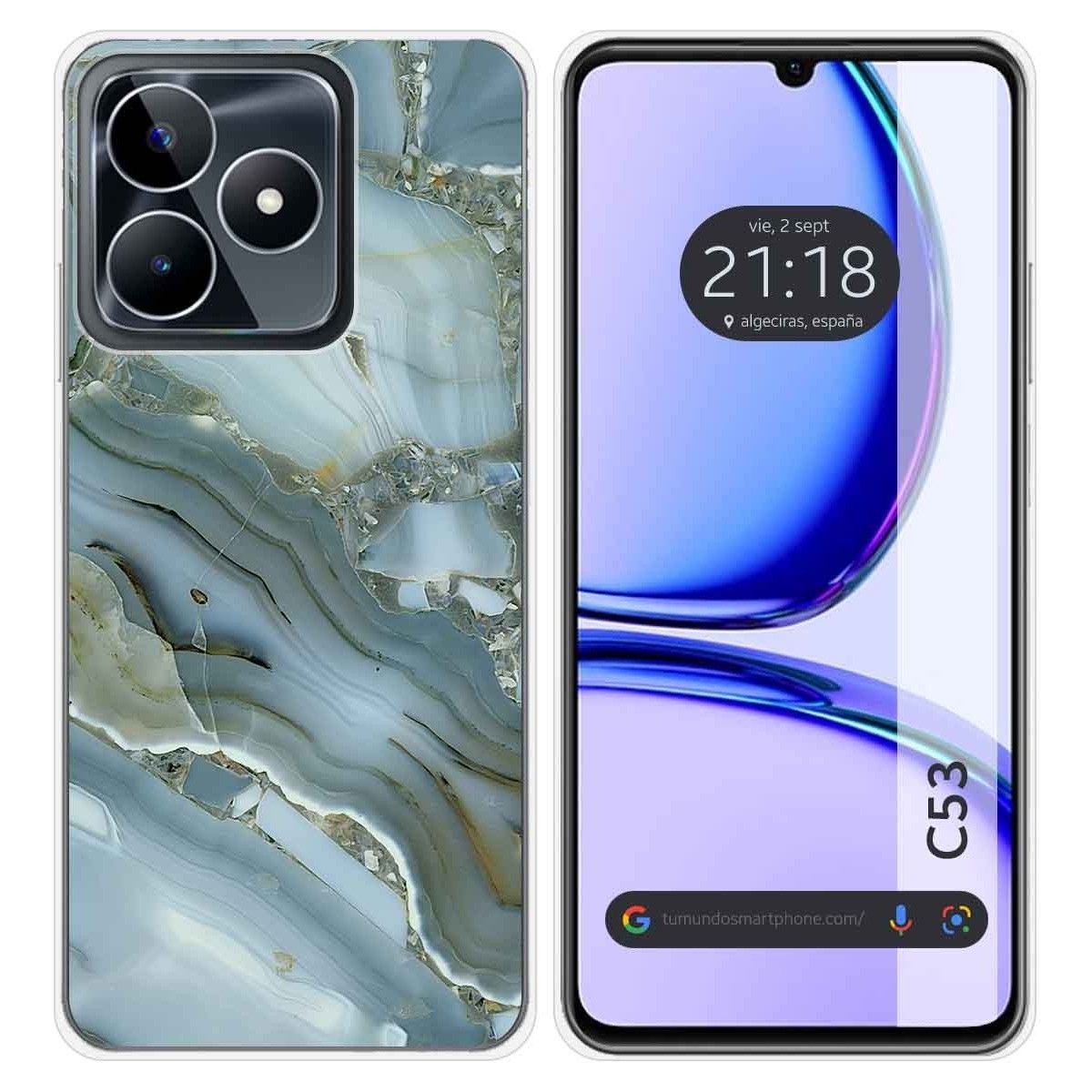 Funda Silicona para Realme C53 diseño Mármol 09 Dibujos