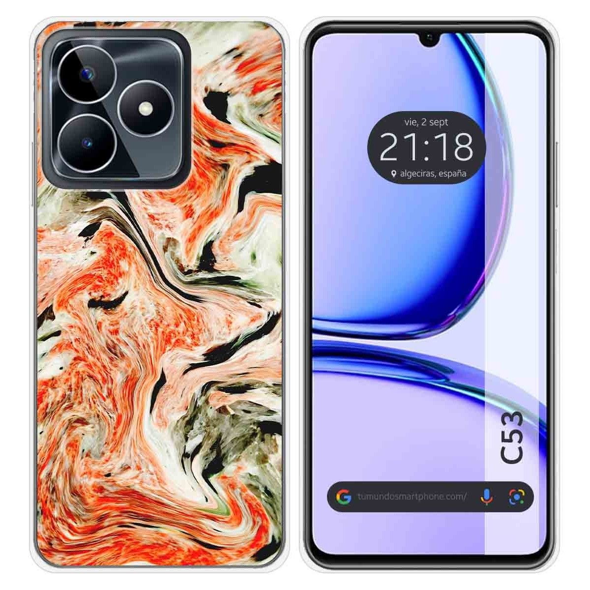 Funda Silicona para Realme C53 diseño Mármol 12 Dibujos