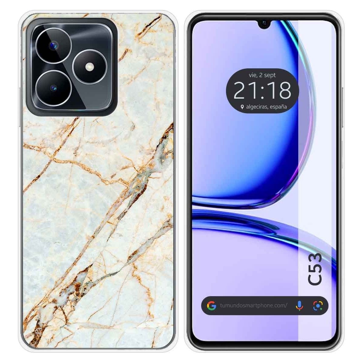 Funda Silicona para Realme C53 diseño Mármol 13 Dibujos
