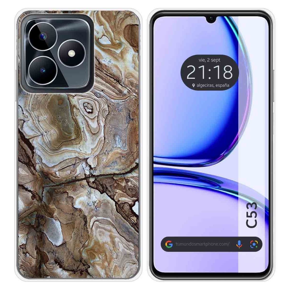 Funda Silicona para Realme C53 diseño Mármol 14 Dibujos