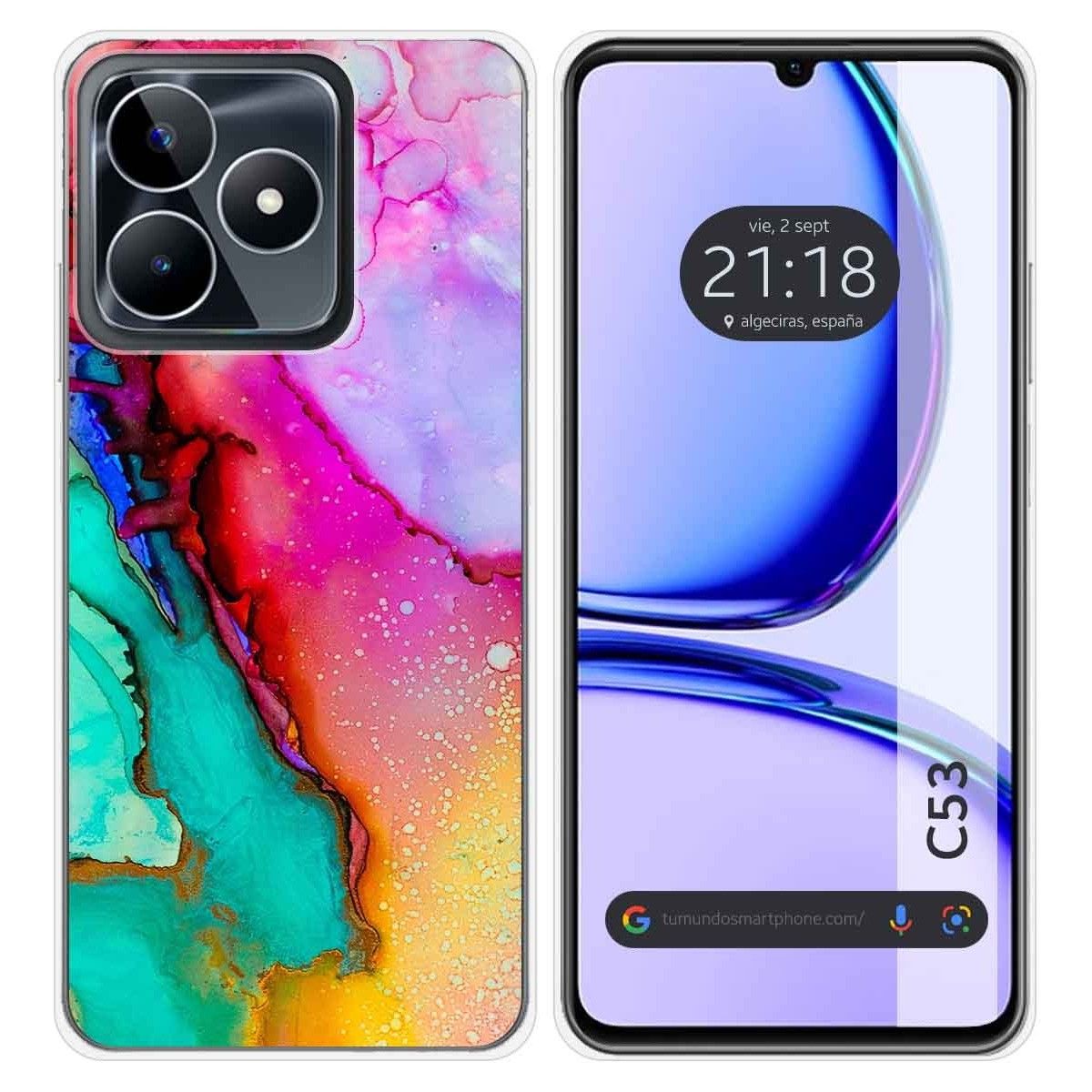 Funda Silicona para Realme C53 diseño Mármol 15 Dibujos