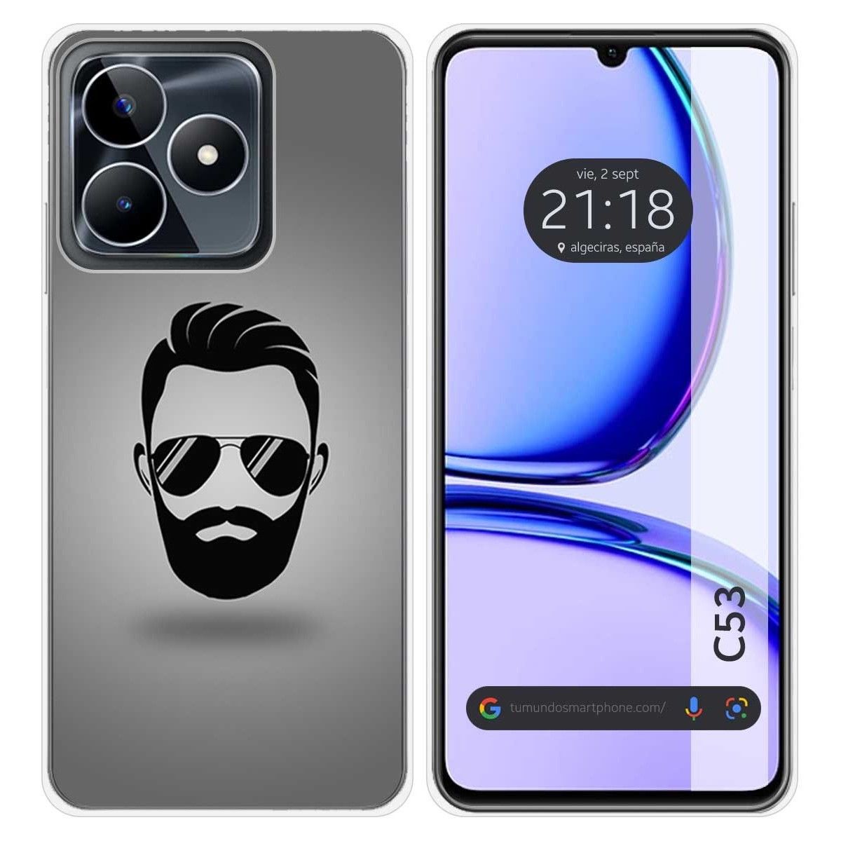 Funda Silicona para Realme C53 diseño Barba Dibujos