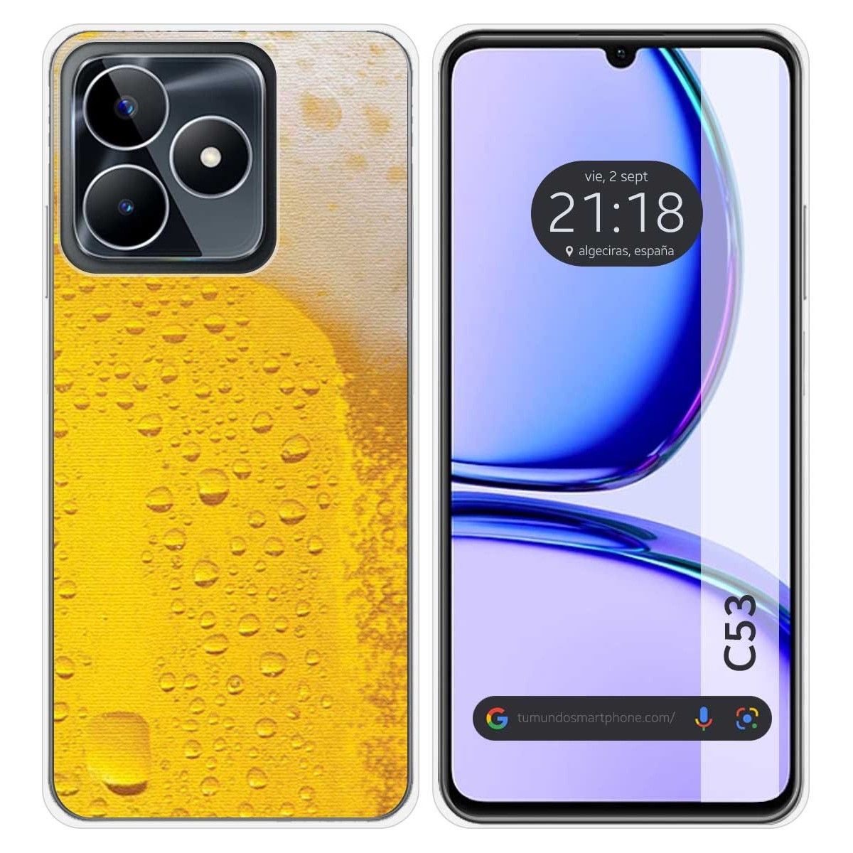 Funda Silicona para Realme C53 diseño Cerveza Dibujos