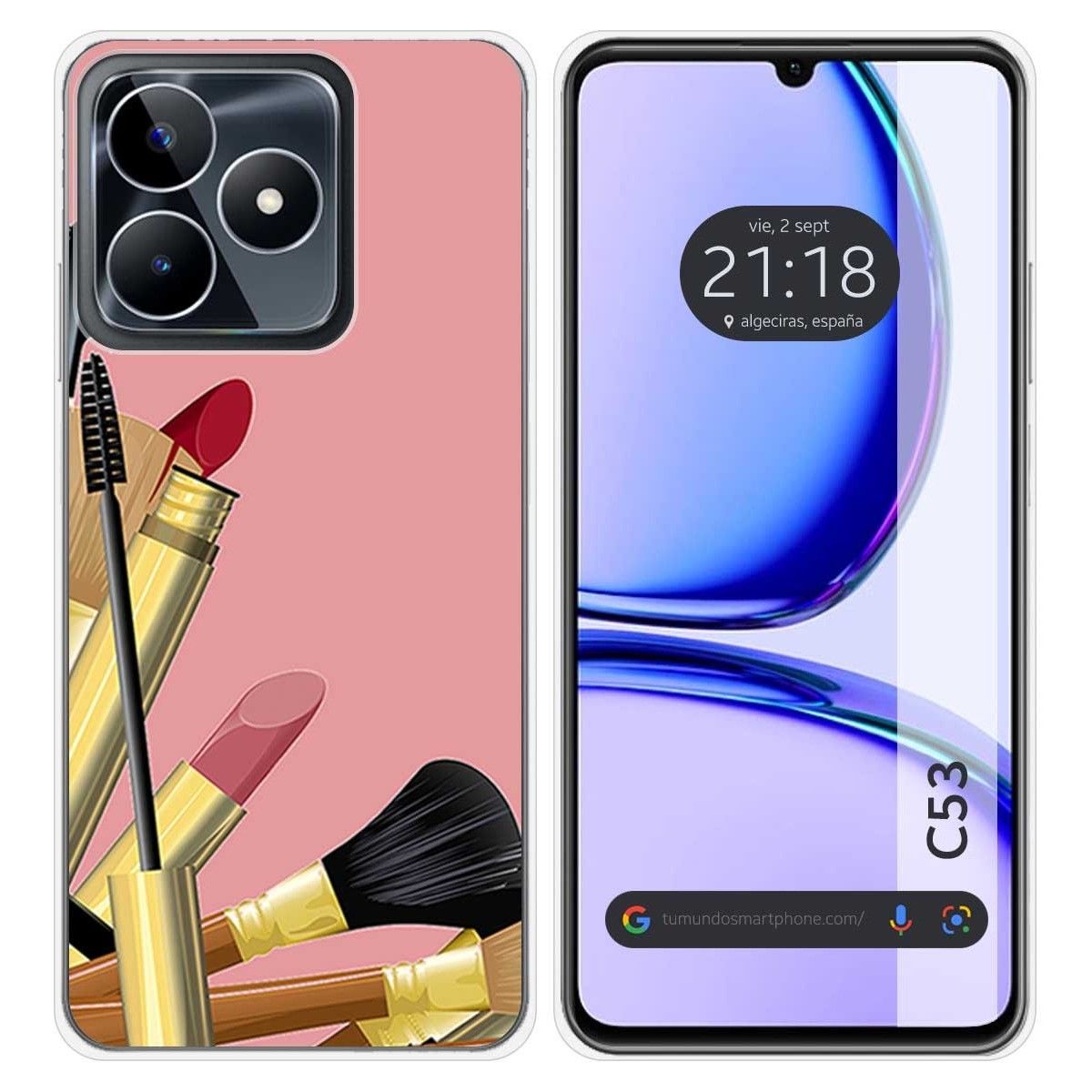 Funda Silicona para Realme C53 diseño Brochas Dibujos
