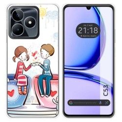 Funda Silicona para Realme C53 diseño Café Dibujos