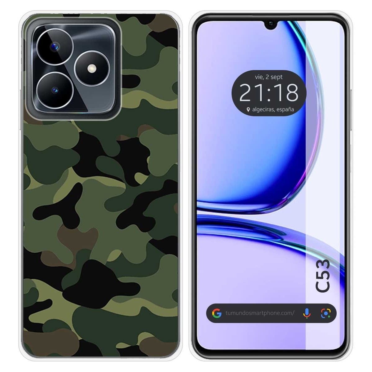 Funda Silicona para Realme C53 diseño Camuflaje Dibujos