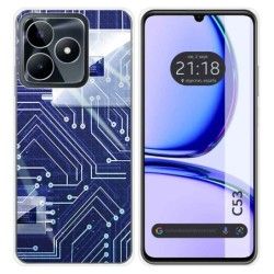Funda Silicona para Realme C53 diseño Circuito Dibujos