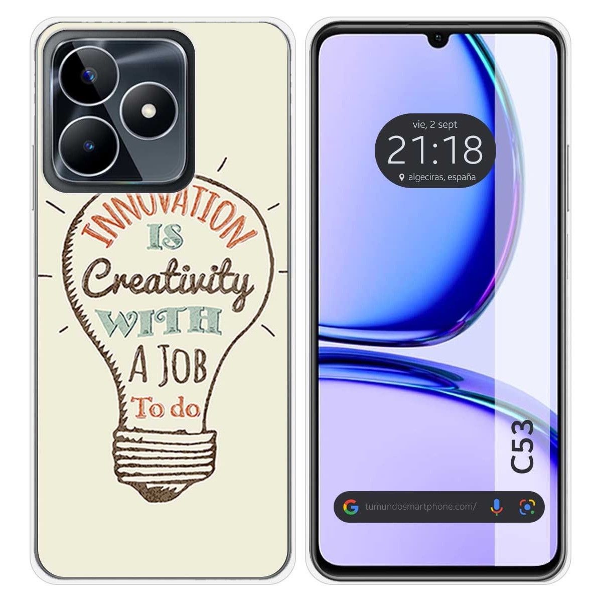 Funda Silicona para Realme C53 diseño Creativity Dibujos