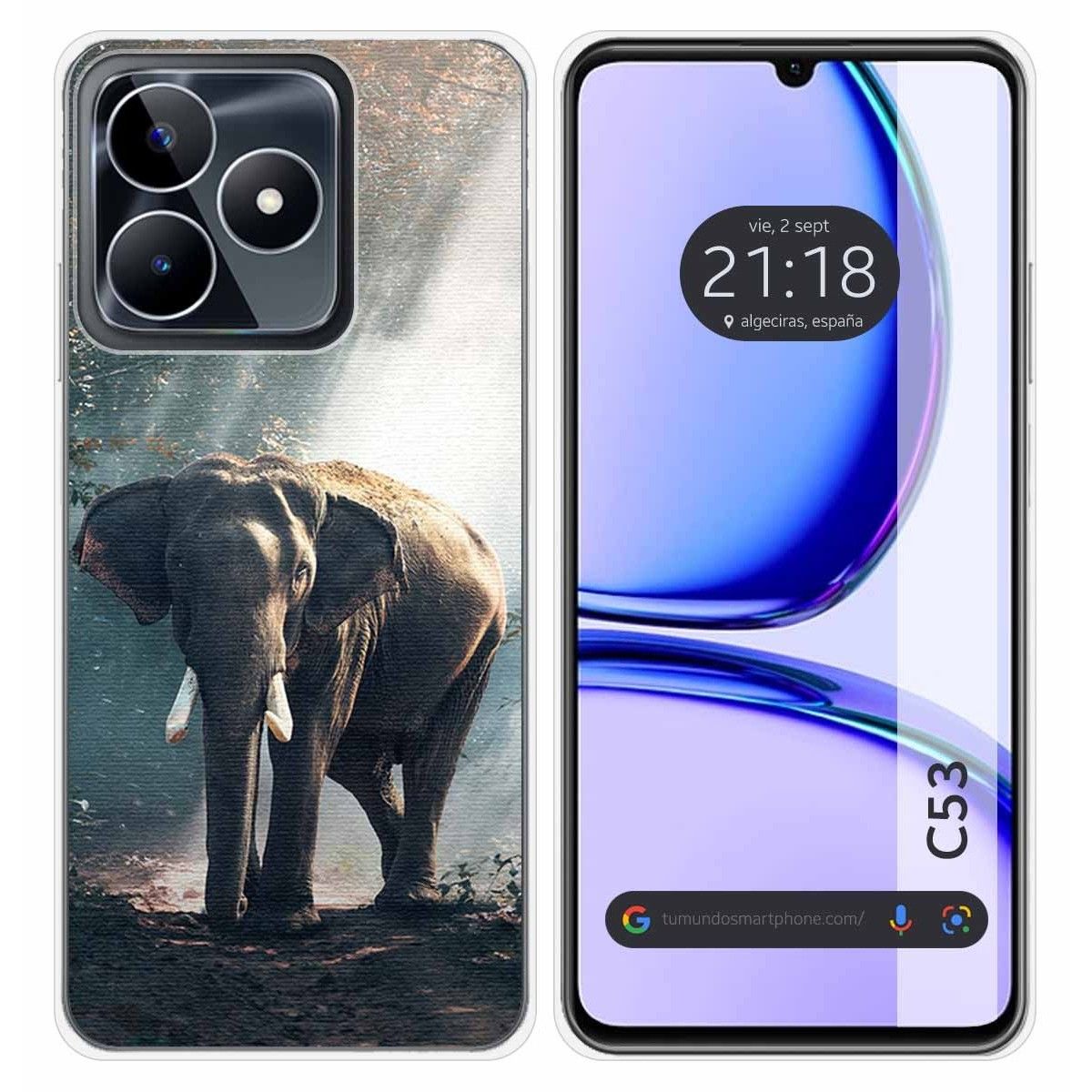 Funda Silicona para Realme C53 diseño Elefante Dibujos