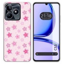 Funda Silicona para Realme C53 diseño Flores Dibujos