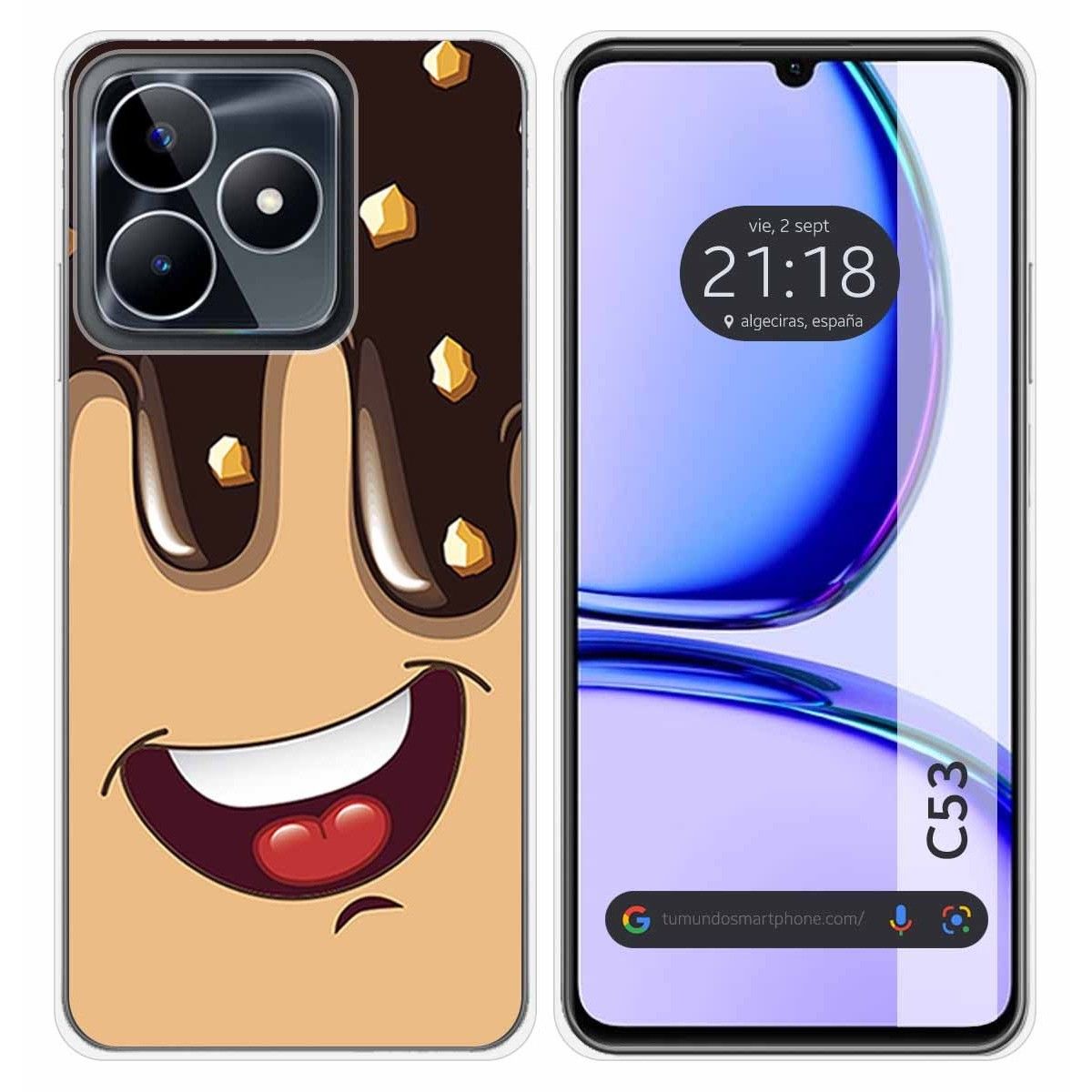 Funda Silicona para Realme C53 diseño Helado Chocolate Dibujos