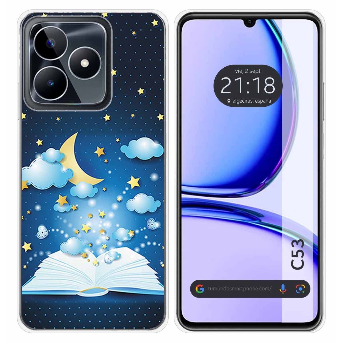 Funda Silicona para Realme C53 diseño Libro Cuentos Dibujos