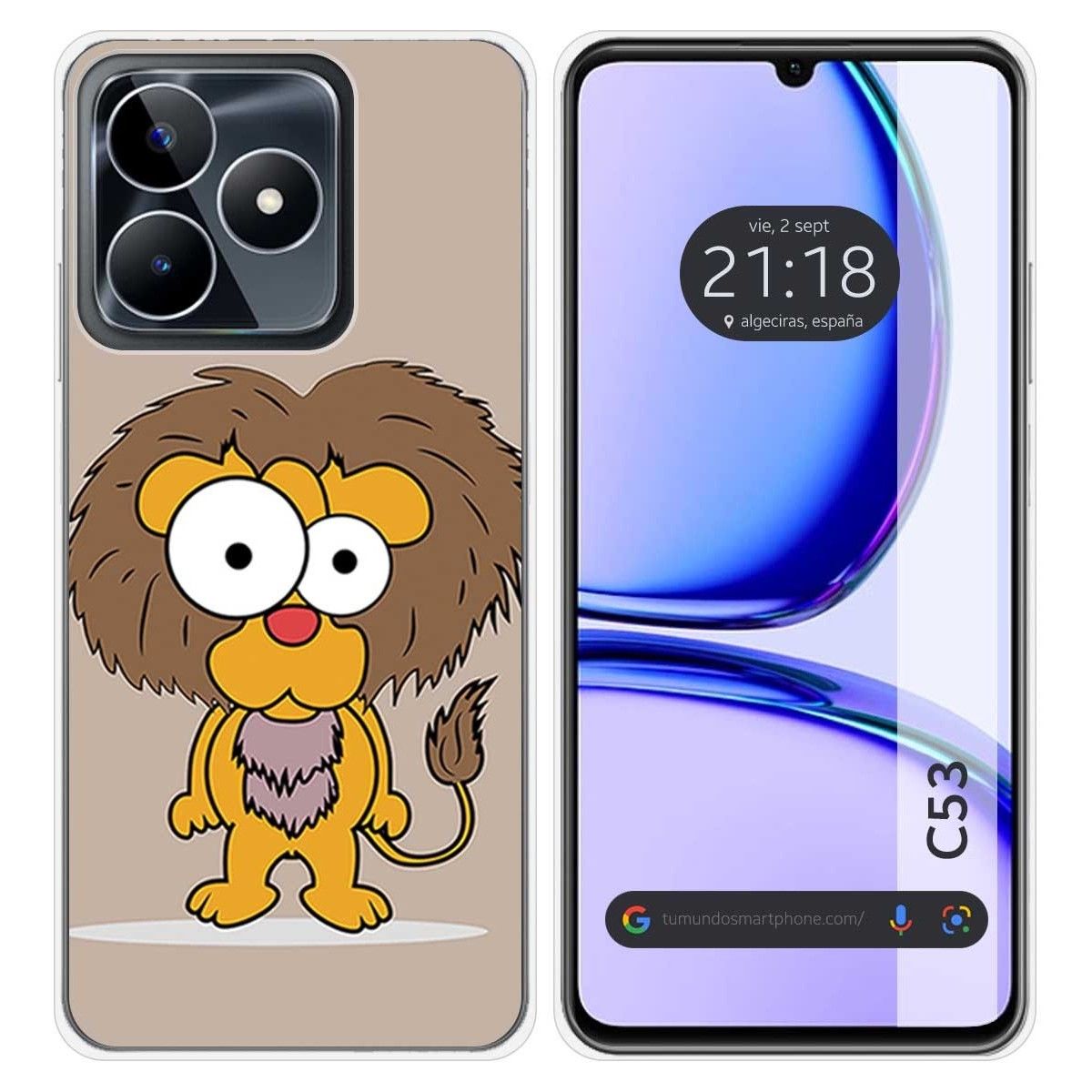 Funda Silicona para Realme C53 diseño Leon Dibujos