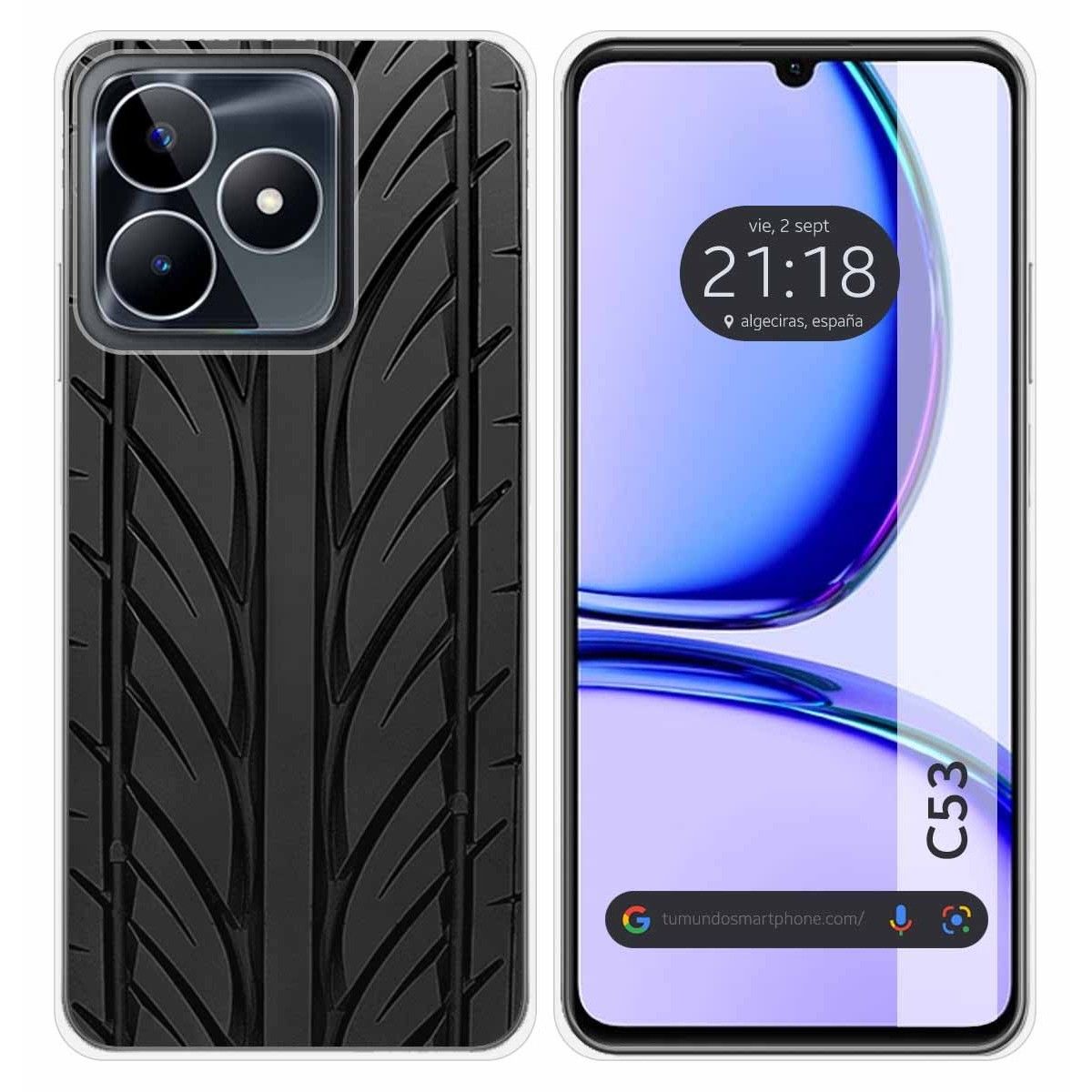 Funda Silicona para Realme C53 diseño Neumatico Dibujos