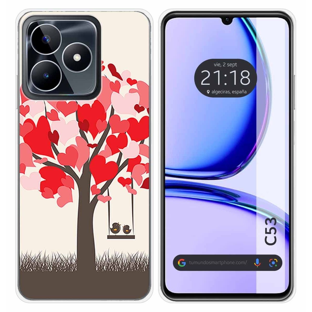 Funda Silicona para Realme C53 diseño Pajaritos Dibujos