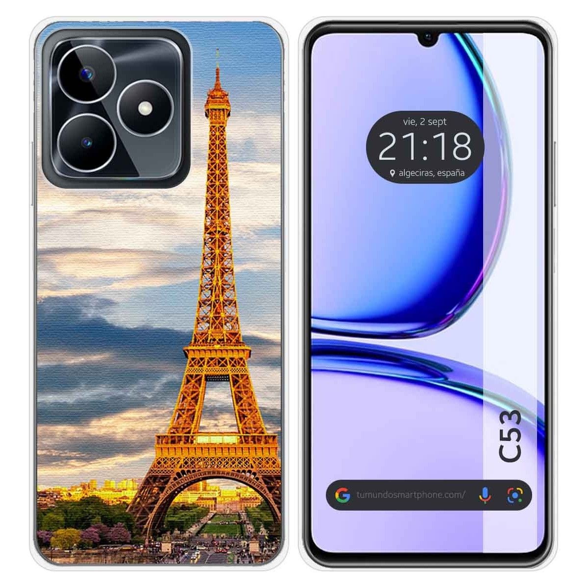 Funda Silicona para Realme C53 diseño Paris Dibujos