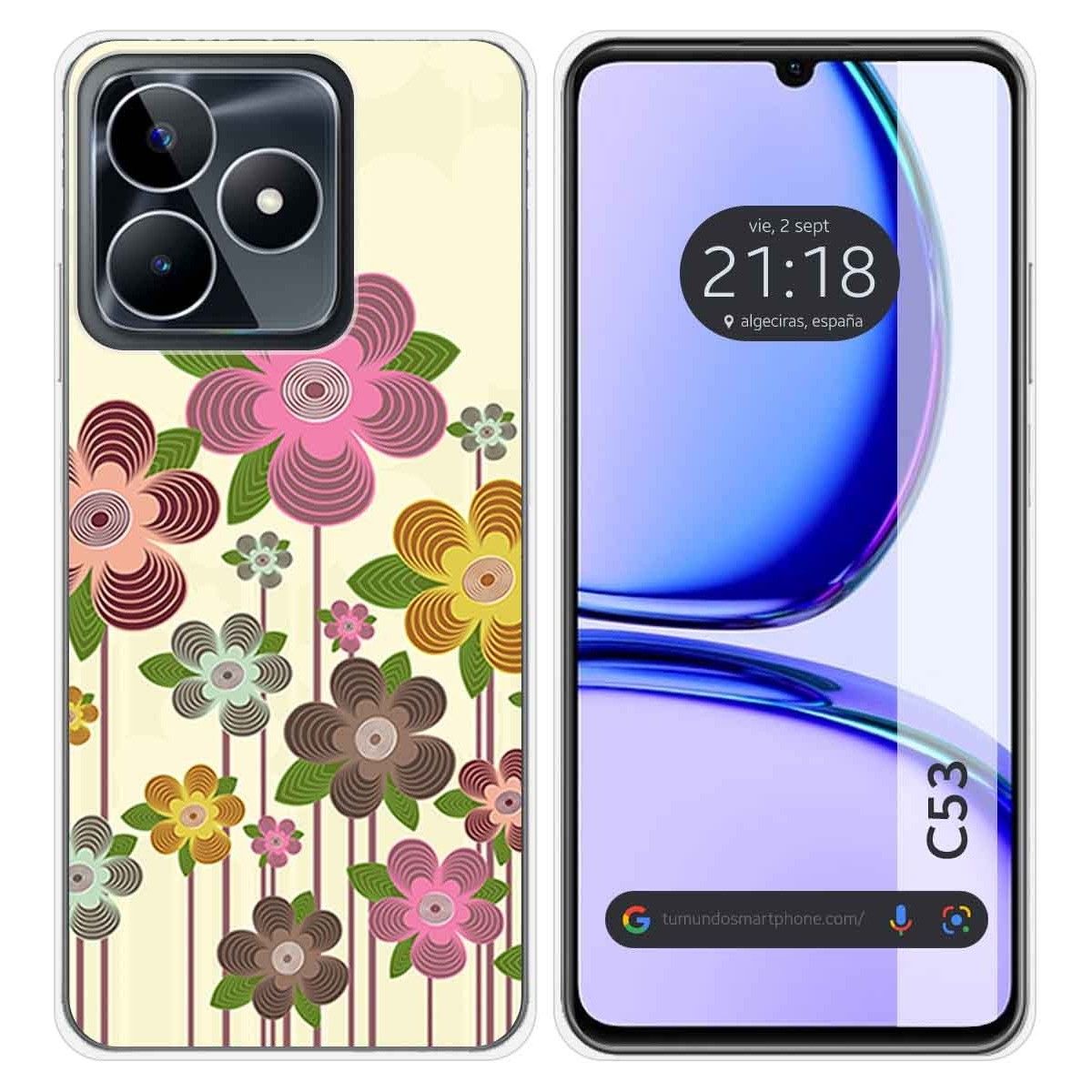Funda Silicona para Realme C53 diseño Primavera En Flor Dibujos
