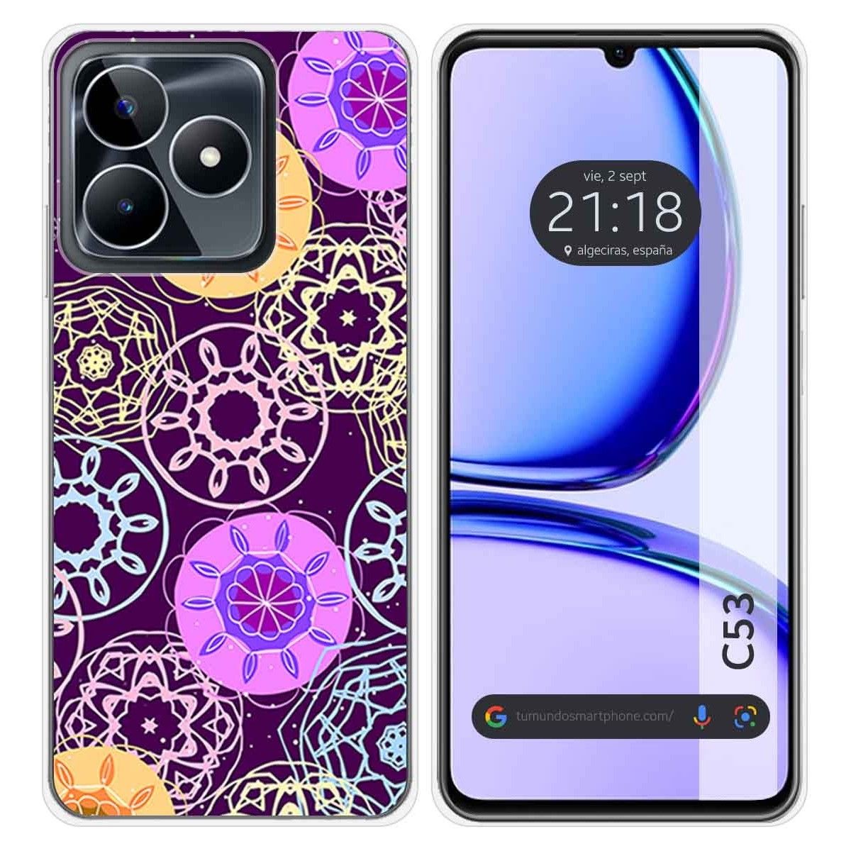 Funda Silicona para Realme C53 diseño Radial Dibujos