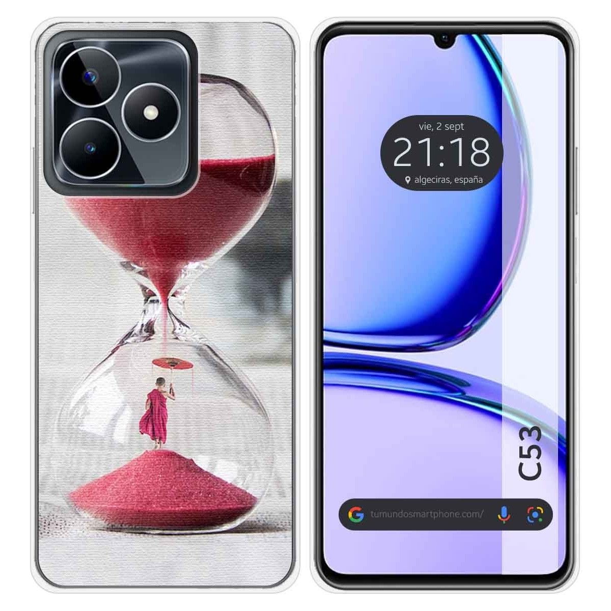Funda Silicona para Realme C53 diseño Reloj Dibujos