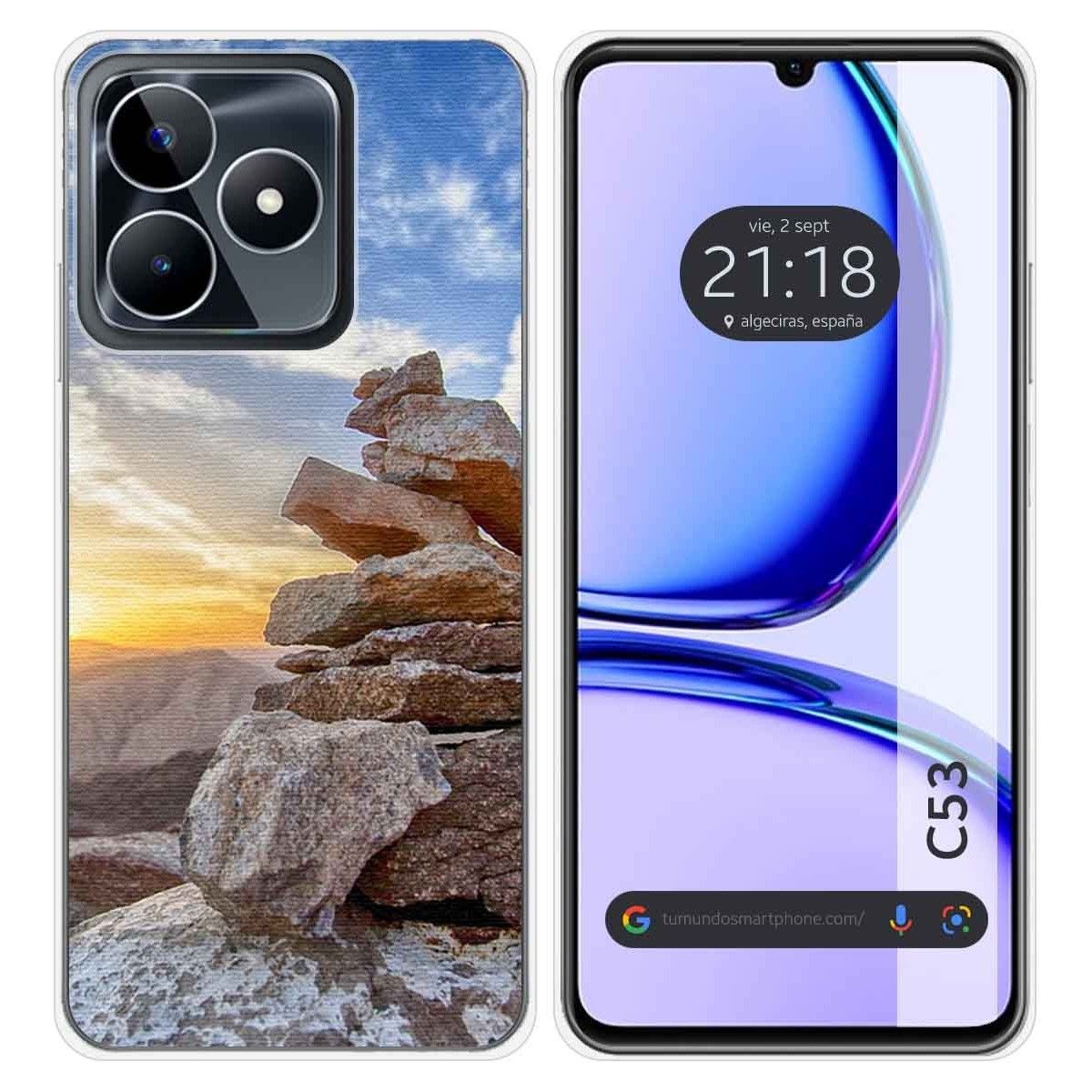 Funda Silicona para Realme C53 diseño Sunset Dibujos