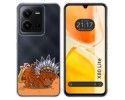 Funda Silicona Transparente para Vivo X80 Lite 5G diseño Bufalo Dibujos