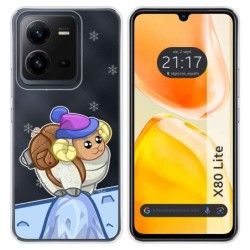 Funda Silicona Transparente para Vivo X80 Lite 5G diseño Cabra Dibujos