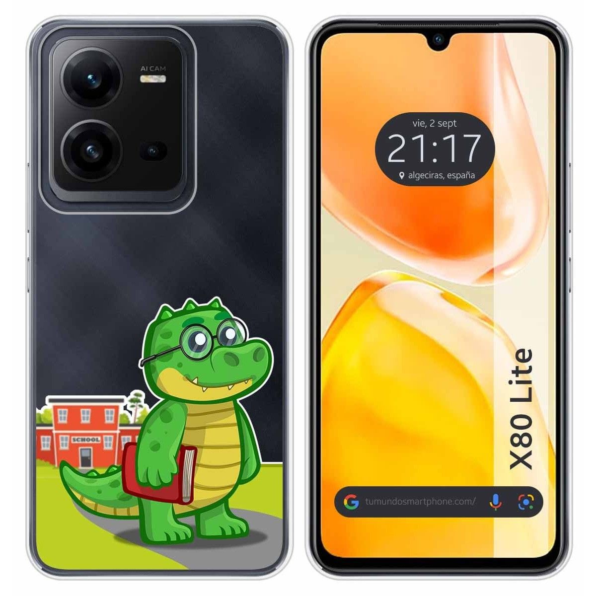Funda Silicona Transparente para Vivo X80 Lite 5G diseño Coco Dibujos