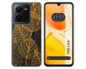 Funda Silicona Transparente para Vivo X80 Lite 5G diseño Hojas Dibujos