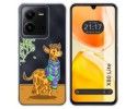 Funda Silicona Transparente para Vivo X80 Lite 5G diseño Jirafa Dibujos