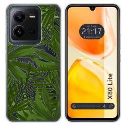 Funda Silicona Transparente para Vivo X80 Lite 5G diseño Jungla Dibujos