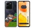 Funda Silicona Transparente para Vivo X80 Lite 5G diseño Panda Dibujos