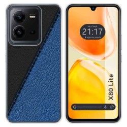 Funda Silicona para Vivo X80 Lite 5G diseño Cuero 02 Dibujos