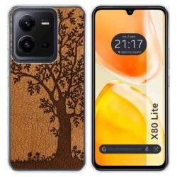 Funda Silicona para Vivo X80 Lite 5G diseño Cuero 03 Dibujos