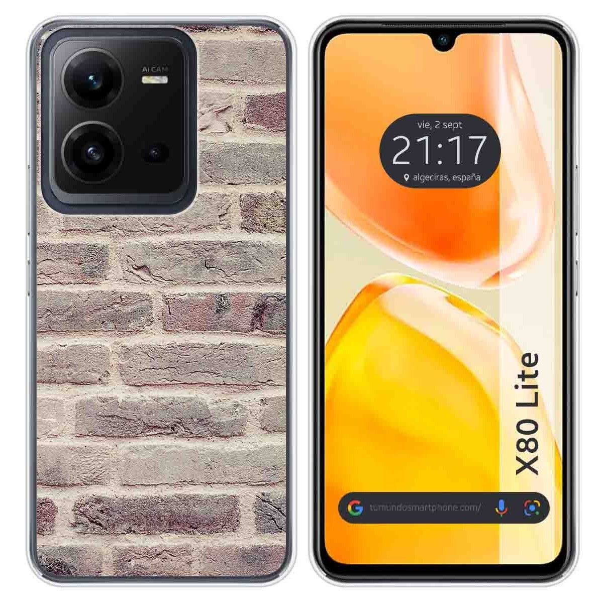 Funda Silicona para Vivo X80 Lite 5G diseño Ladrillo 01 Dibujos