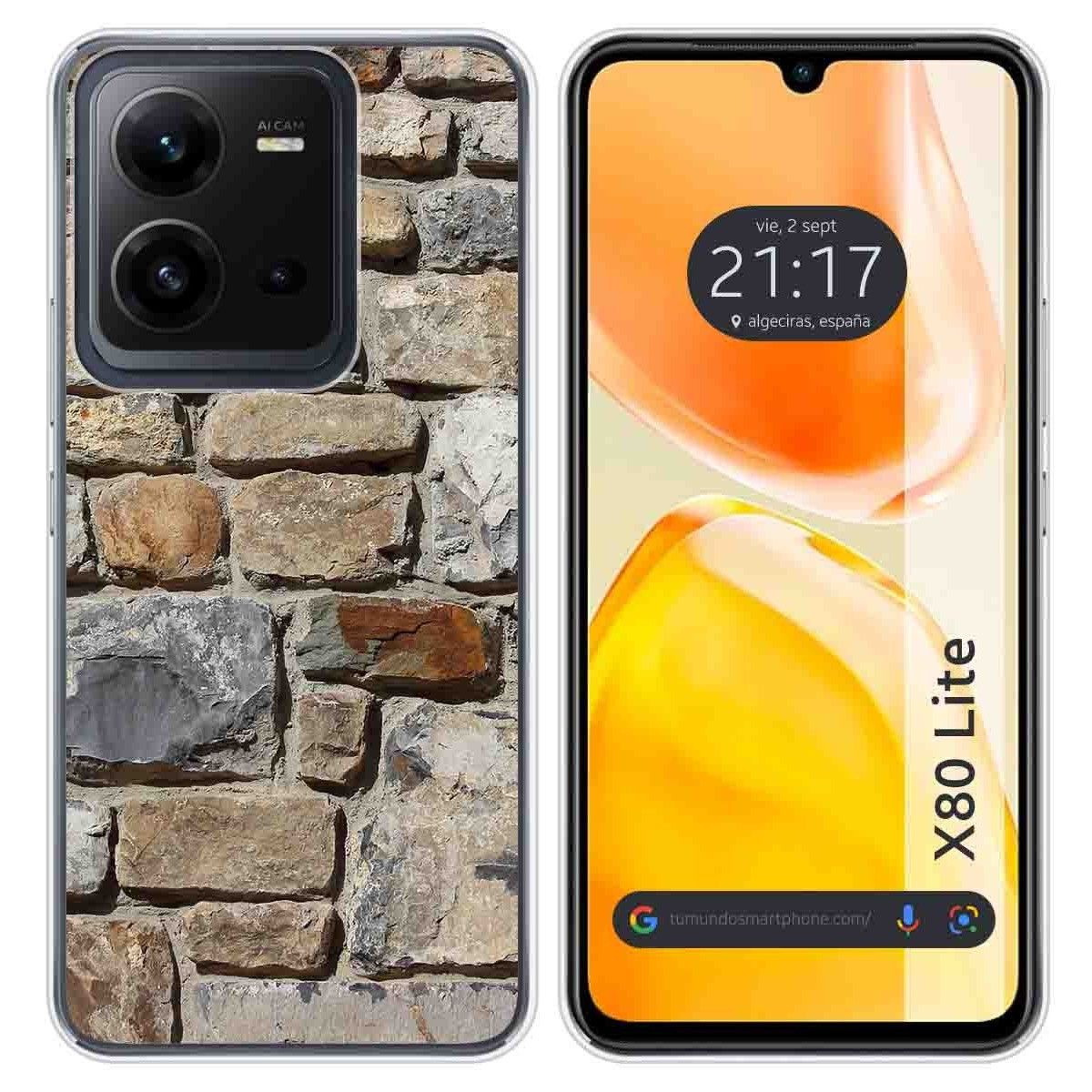 Funda Silicona para Vivo X80 Lite 5G diseño Ladrillo 03 Dibujos