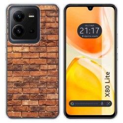 Funda Silicona para Vivo X80 Lite 5G diseño Ladrillo 04 Dibujos